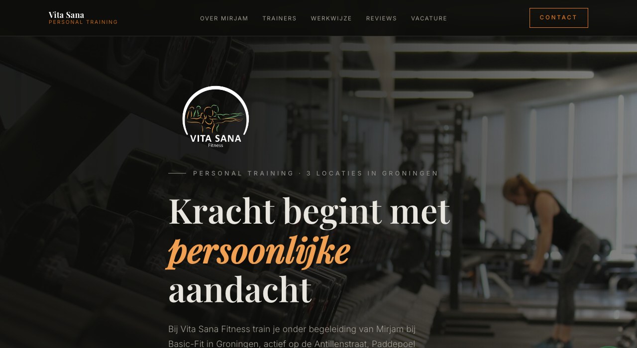 Vita Sana Fitness website preview